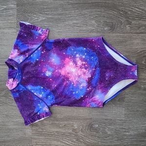 Girls' Janie and Jack, one-piece bathing suit, size 7, constellation design